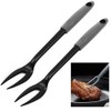 2 X Heat Resistant Nylon Fork 2 Prong Meat Serving