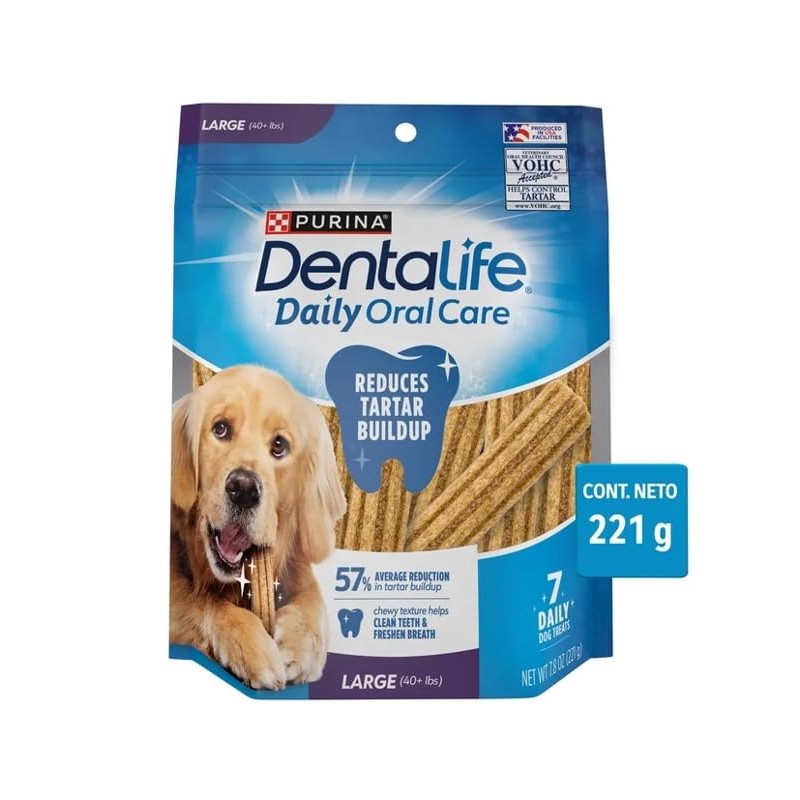 Purina Dentalife Snack Cuidado Oral Para Perros Adultos Raza Grande
