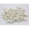 RayLineDo® Pack of 50pcs 10mm White Pearl Bead Cap Half