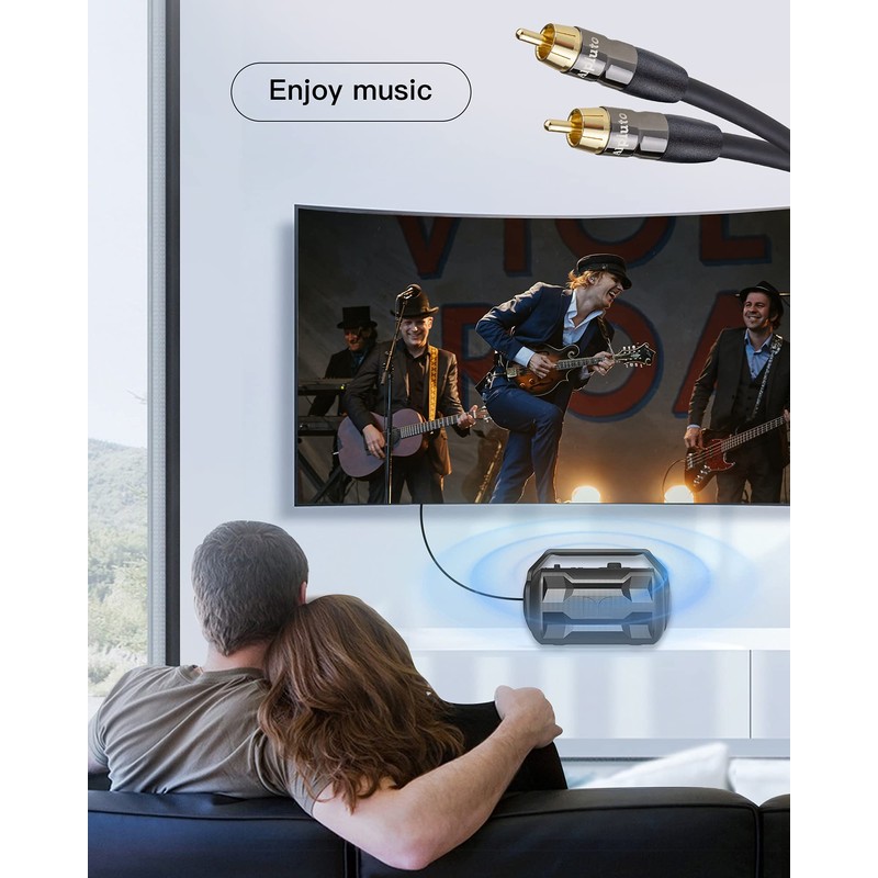 Alpluto Subwoofer Cable - RCA to RCA Audio Cable, Dual