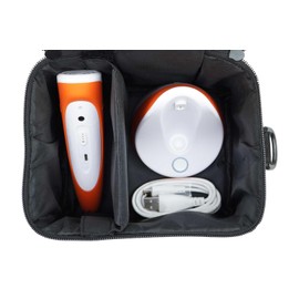 caseroxx Tiptoi® Pen & Accessories Bag - Kids Shoulder Bag with Divider & Strap | Fits Pen, Charging Station & Cable | Unicorn, Dino, Knight, Hearts Blue Knight Pattern