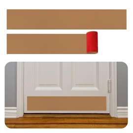 Rubber Bond Kick Plates (2 Pack) 6" x 33" - Effortless Peel & Stick - Prevents Dents & Scratches - Self-Adhesive & Universal Fit (Brown)