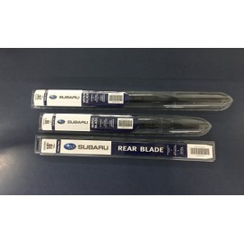 Subaru 2008-2014 Wrx Sti Front & Rear Windshield Wiper Blade Set Genuine OEM