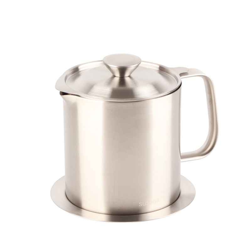 Grease Container 304 Stainless Steel Dustproof Large Capacity Fine Strainer