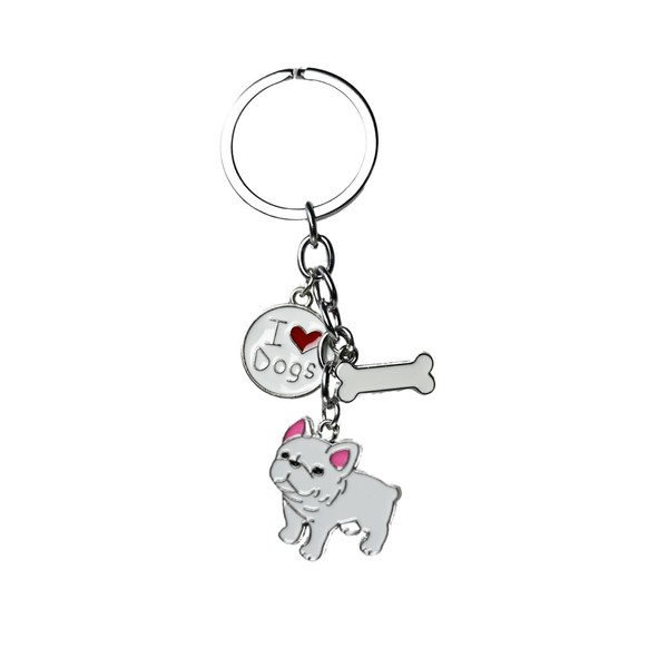 Harikaji Dog Keychain Ring, Cool Cute Pet Dog Keyring Bag