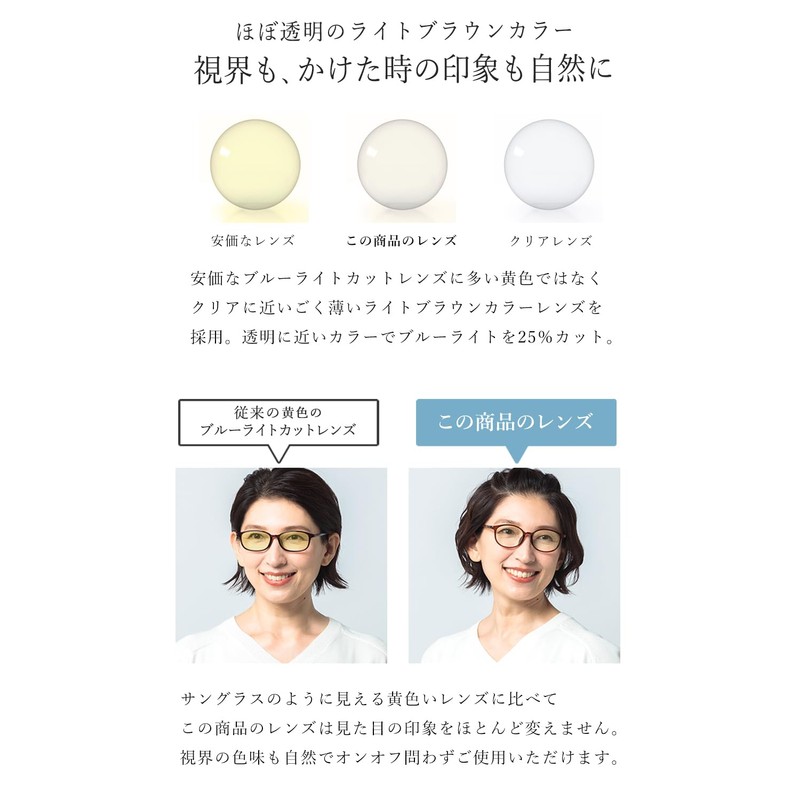 [eyeforyou] 老眼鏡 おしゃれ メンズ ブルーライトカット モカ+1.50 BA-R2005-C1-D150