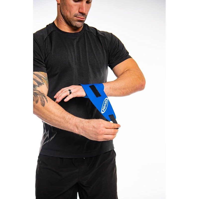 Nevin Sports Med - Muñequera doble de neopreno (rojo)