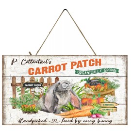 Twisted R Design Carrot Patch Printed Handmade Sign