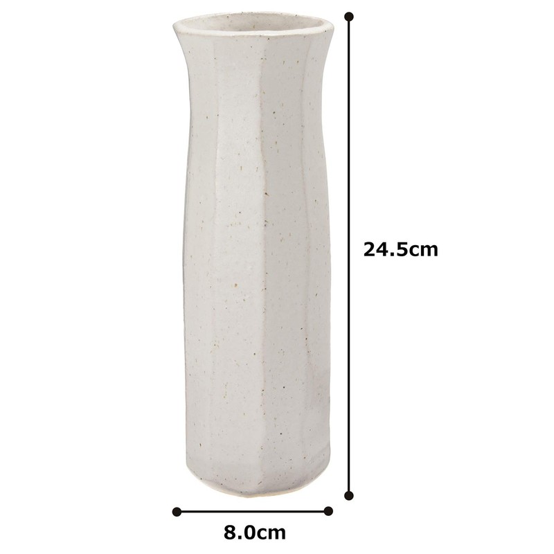 Marui Ceramic Shigaraki Ware Hechimon Vase Flower Base Large Tall