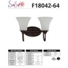 SUNSET Lighting 2-Light 100W Medium Base Darby Vanity Provincial Bronze