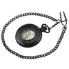 YIHAOYH Men's Mechanical Skeleton Pocket Watch Roman Numerals Dial Steampunk