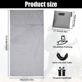 Sleeping Bag Liner，97.8 * 86.6inch Portable, Multipurpose, Waterproof, Hygienic,Sleeping Bags for Traveling, Camping, Hiking, Outdoor Activities