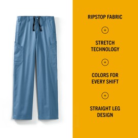 Carhartt Men’s Rugged Flex Ripstop Multi Cargo Pant — Azure Blue, Medium Short