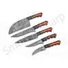 Custom Handmade Damascus Chef Knives Set / Kitchen Knives 5