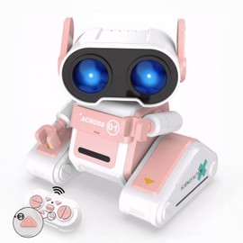 Warmiehomy Robot Toy for Girls Boys Kids Intelligent Toy Robots Remote Control Toy with LED Eyes, Flexible Head & Arms, Dance Moves and Music Children's toys for 5 6 7 8-12 year old Birthday Gift Pink