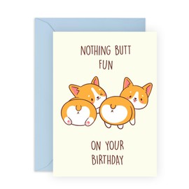 Central 23 Humorous Birthday Cards - Corgi Birthday Cards Funny - For Men Women Him Her Mum Dad Brother Sister - Comes With Fun Stickers