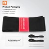 BELINOUS Suede Steering Wheel Leather Wrap (Size M5, Black)