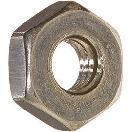 Small Parts 04NH316 316 Stainless Steel Machine Screw Hex Nut, Plain Finish, ASME B18.6.3, #4-40 Thread Size, 3/32" Width Across Flats, 1/4" Thick (Pack of 100)