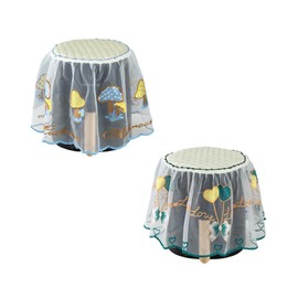 NentMent 2 Pack Air Fryer Cover Embroidery Lace Digital Air Fryer Dust Cover Top Covers for Compact Airfryer Oven Coffee Maker Electric Pressure Cooker Rice Cooker Countertop Kitchen Small Appliance