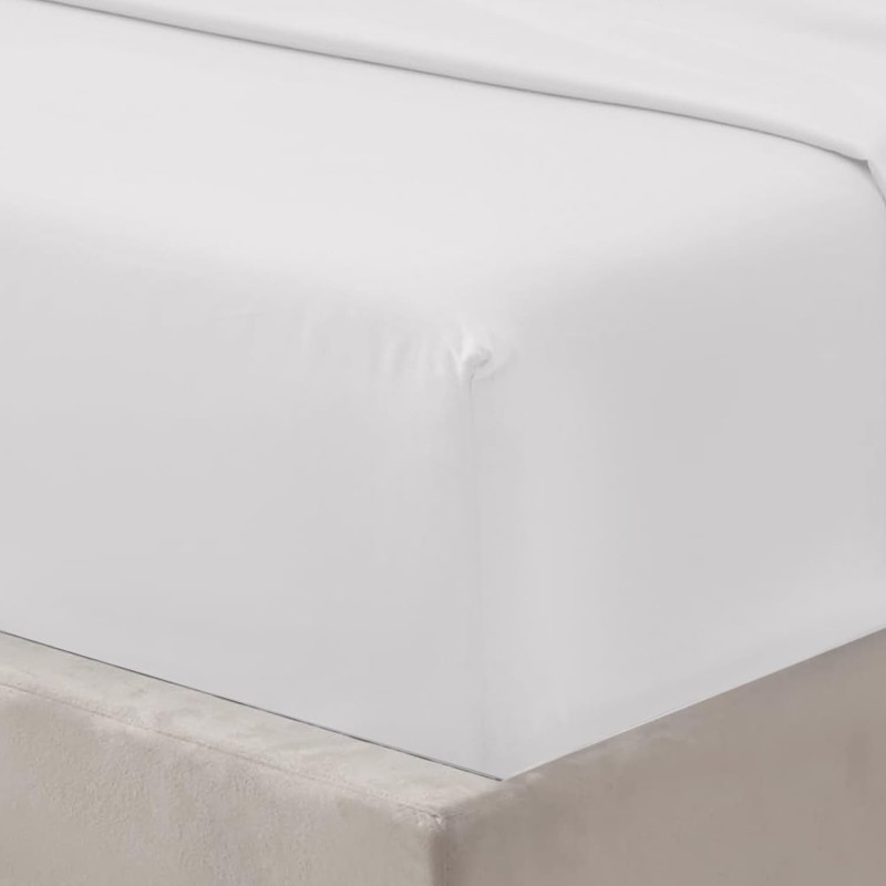 Oxford Homeware White King Size Fitted Sheets -100% Brushed Microfibre