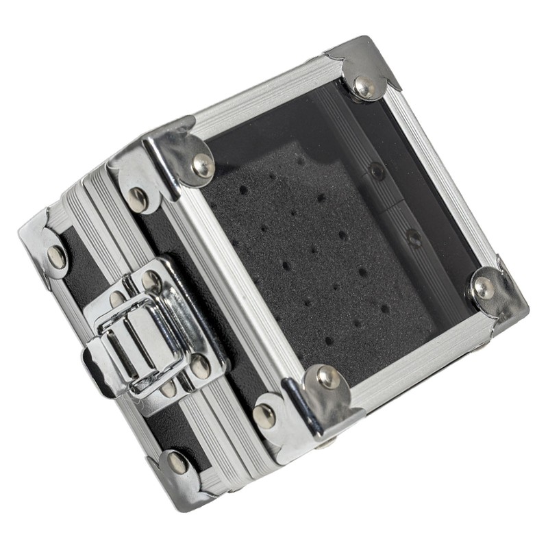 Nail Drill Bit Holder Case 25 Holes Transparent Flip Cover