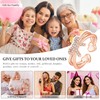 LUXEJEW Rose Gold Bow Heart Stackable Rings for Women -