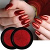 2 Boxes Red Chrome Nail Powder for Nails Art Design