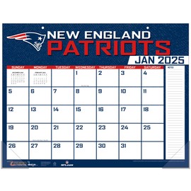 TURNER SPORTS New England Patriots 2025 22x17 Desk Calendar (25998061543)