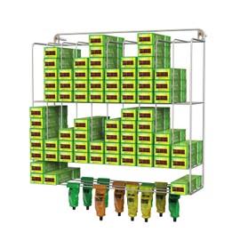 Hair Color Organizer Rack - Metal Hair Color Tube Storage Rack, Wall-Mounted Hair Color Tube Storage Holder with Hair Dye Paste Hanging Space for Salon, Beauty, Home