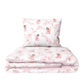 2 Piece Baby Children Quilt Duvet & Pillow Set 80x70 cm to fit Crib or Pram (Fairies)