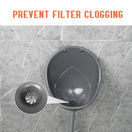 Waterless Urinal Garage Urinal for Men Plastic Urinals for Men, Urine Diverter Outdoor Urinal Wall-Mounted Urinals For Men Bathroom, No-Drill Lnstallation Self-Adhesive Mens Urinal