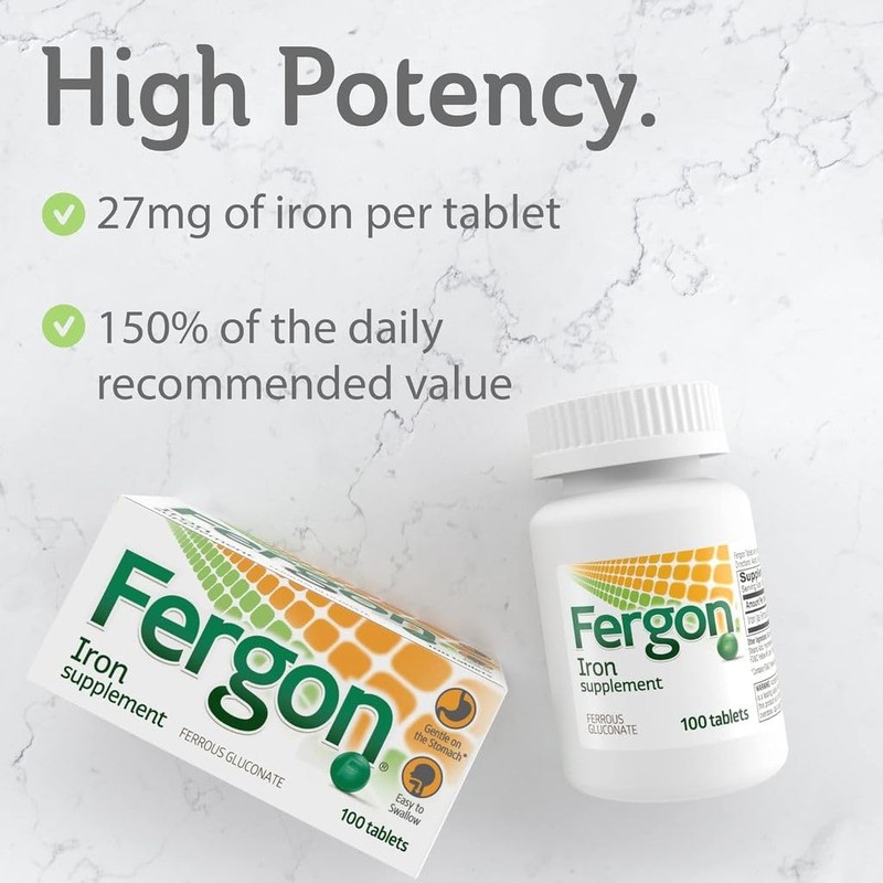 Fergon High Potency Iron Highly Soluble & Easily Digested, 27