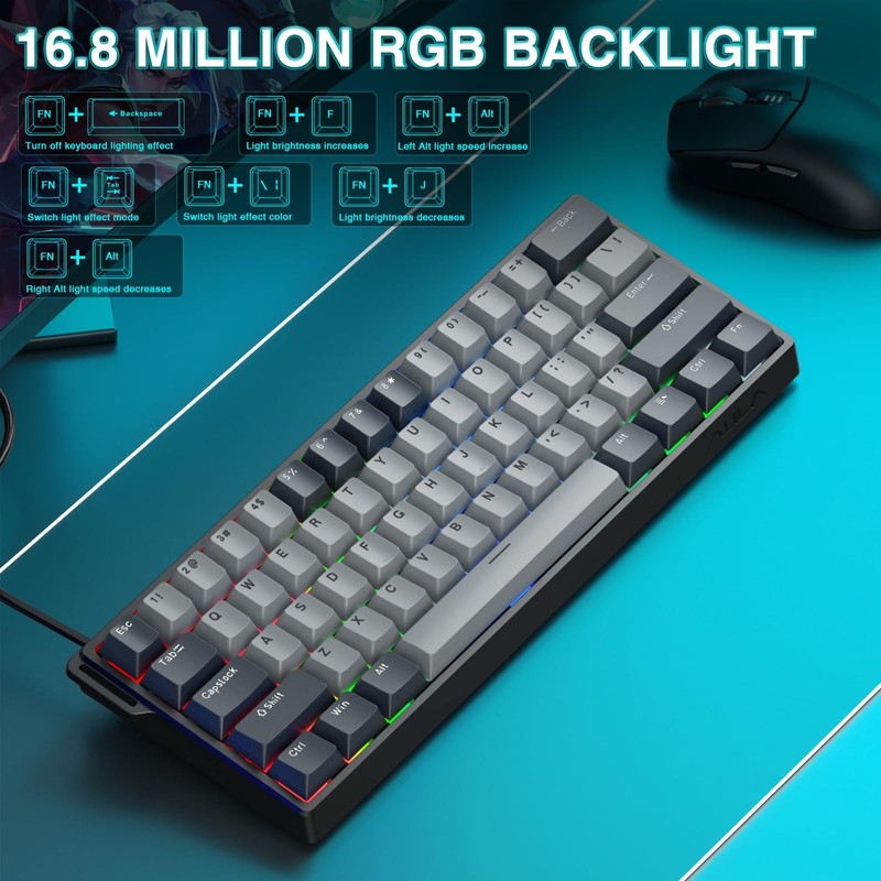 AULA WIN60 HE PRO 60% Mechanical Gaming Keyboard Wired, Magnetic
