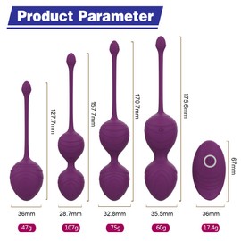 XSEXO Kegel Exercise Ball Set - Kegel Exercise Weights Sets-Doctor Recommended for Women & Girls Bladder Control (Purple)