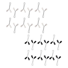 24Pcs Muslim Hijab Clips Muslim Pearl Scarf Pins Safety Brooch Pin for Scarves Hijabs for Women Ladies Black White Teardrop Shape