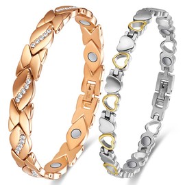 Cigmag Cigmag Magnetic Bracelets for Women Lymphatic Drainage Bracelet Ultra Strength Magnet with Adjustable Tool and Present Box (2PCS)