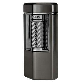 Xikar Meridian Triple Soft Flame Cigar Lighter, Powerful, Elegant, Innovative, Reliable Flint Ignition, Large Easy-to-Use Roller Bar, EZ-View Fuel Window, High Altitude Performance, Gunmetal
