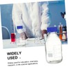 Ciieeo 2pcs Sealing Chemical Reagent Bottle with Calibration Transparent Round