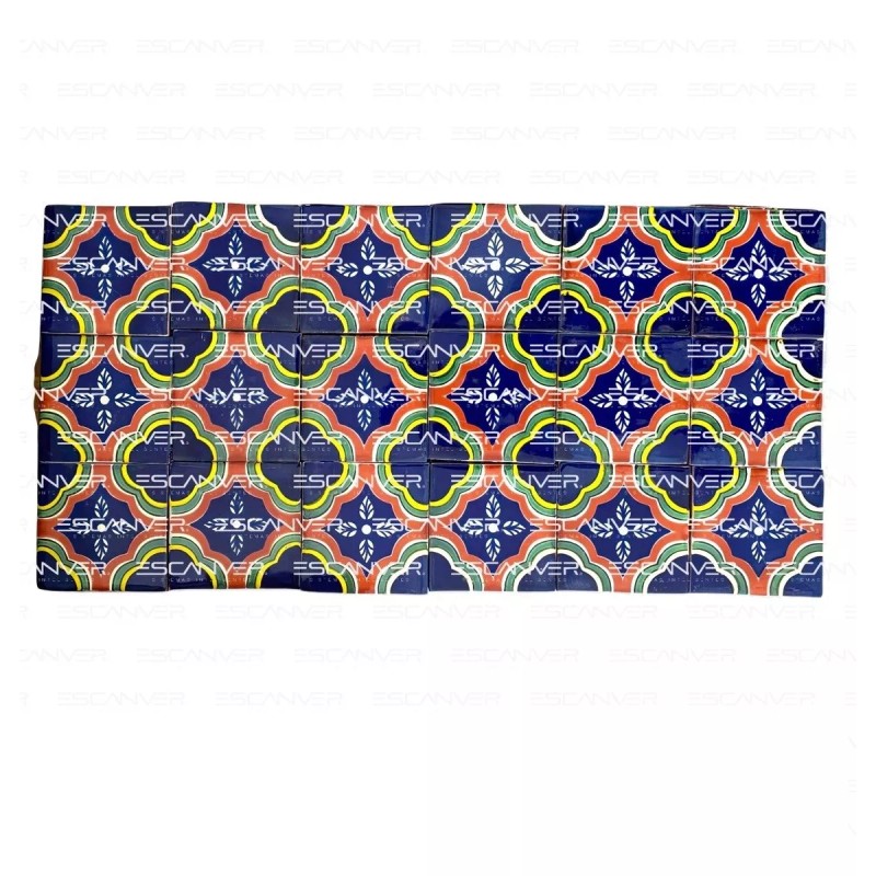 45 Pieza Azulejo Talavera 10cm Diferentes Colore Confeti Msi