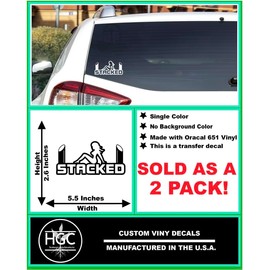 2 Pack - Stacked - Black Smoke Matters - Diesel Diva | Car Decal Vinyl Sticker Graphics | 5.5 Inches Wide by 2.6 Inches Height HOM1584A.70 Black