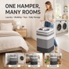 Large Foldable Waterproof Laundry Hamper with Extended Handles, Freestanding Canvas