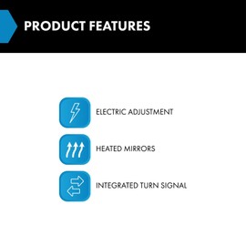 TRQ Passenger Side Power Heated Mirror Smooth Black Paint to Match Compatible with 2014-2017 Mazda 6 MA1321178