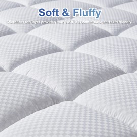 MATBEBY Bedding Quilted Fitted California King Mattress Pad Cooling Breathable Fluffy...