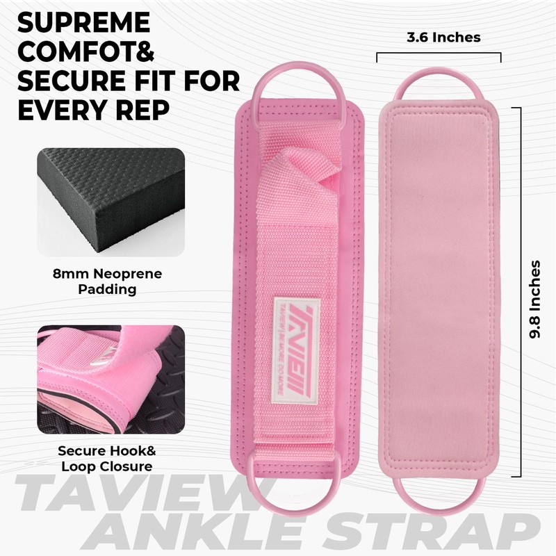 TAVIEW Ankle Strap Cable Machine Accessories Gym Cable Kickback Ankle