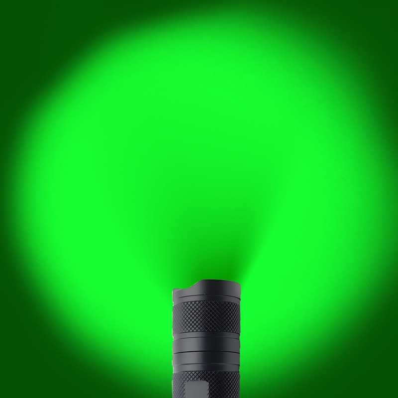 XINFEIBEI Green Light Flashlight, Zoomable Single Mode Green LED Flashlights