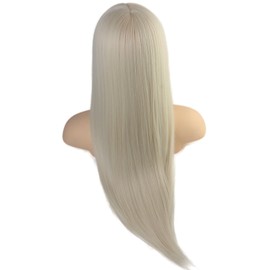 24" Cosmetology Makeup Face Painting Mannequin Manikin Heads with Hair,Salon Styling Practice Braiding Doll Head- Synthetic Hair -Blonde Color