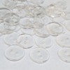 MajorCrafts® 50pcs 18mm Transparent Clear 2 Holes Round Resin Sewing