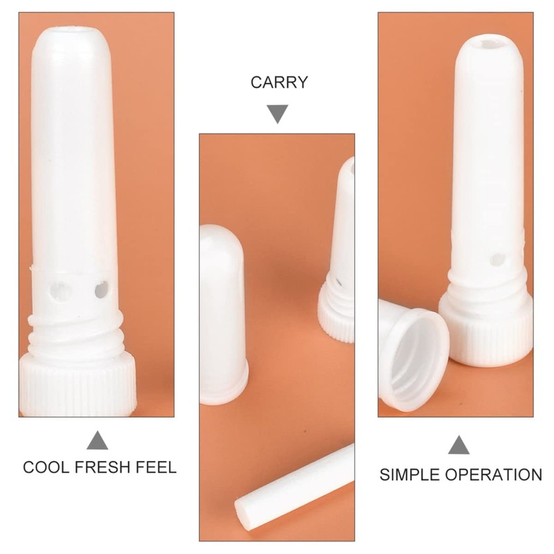 WOONEKY 10 Pack White Essential Oil Refillable Aromatherapy Tubes Compact