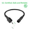 Extension Cable 2 Pack IP65 Waterproof Extension Cords for Landscape