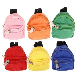 6pcs Small School Bag Children Backpack Mini Backpack Kid Toys Small Backpack Purse Doll House Backpack Doll Canvas Backpack Mini Doll Bag Models School Bag Ornaments Tiny Backpack Abaodam